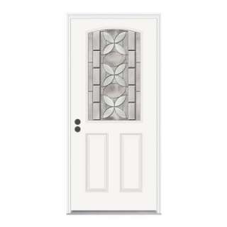 JELD WEN Aspirations 36 in. x 80 in. White Prehung Right Hand Camber 1 