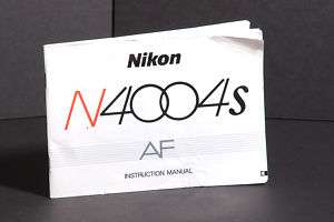 Nikon N4004s / F401s Genuine Instruction Book  