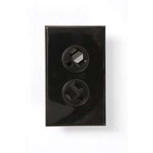   Electrical Rotating Duplex Outlet   Black 36014 B 