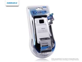 MOMAX EXPOWER Battery + Back Cover   Samsung Galaxy SII i9100 (White 
