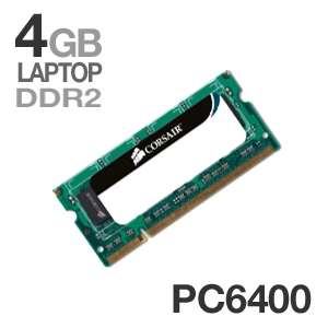 Corsair VS4GSDS800D2 4GB DDR2 PC6400 Laptop Memory Upgrade   800MHz 
