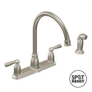 MOEN Banbury 2 Handle High Arc Kitchen Faucet in Spot Resist Stainless 