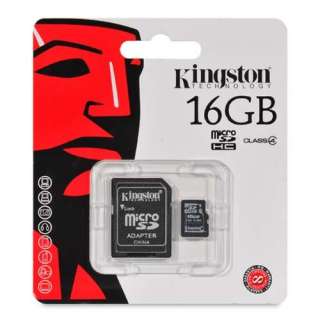 Kingston SDC4/16GB microSDHC Flash Card   16GB, Class 4, Adapter