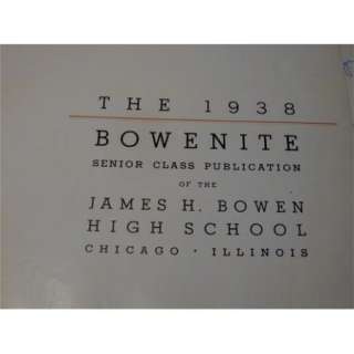 1938 James H Bowen High School Yearbook Bin 267  