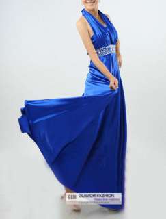 Elegant Satin Dress Long Evening Dress XS~3XL #GF751  