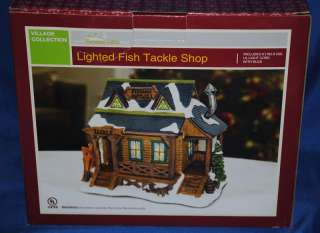 Christmas Village~Lighted Fish Tackle Shop~AC Moore~NEW  