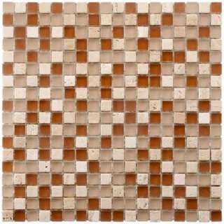   Mini Breno 11 3/4 in. x 11 3/4 in. Glass/Stone Mosaic Wall Tile