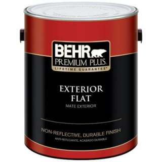 BEHR Premium Plus 1 Gal. Flat Deep Base Exterior Paint 430001 at The 
