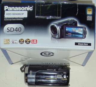 Panasonic HDC SD40 Camcorder Black, Missing Charger 885170040205 