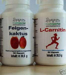 Carnitin + Feigenkaktus ☺2 x 60 K. Fatburner abnehmen  
