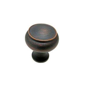   Brushed Oil Rubbed Bronze 1 1/8 In. Classic and Traditional Knob