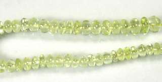 CHRYSOBERYL AAA smooth rondelle beads 3 4mm 3.9 strand  