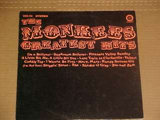 The Monkees Greatest Hits Original Colgems LP~VG++ Vinyl/VG Jacket 