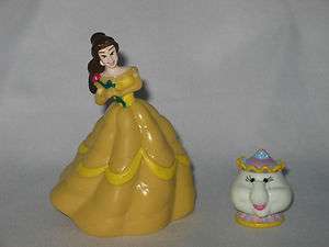 Disney Princess Beauty Belle Teapot Figures Lot  