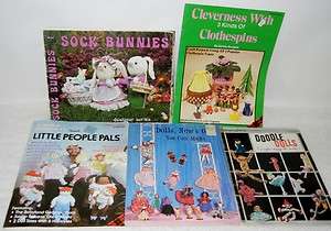   Booklet Set Sock Bunnies Clothespins Rag People Pals Doodle +++  