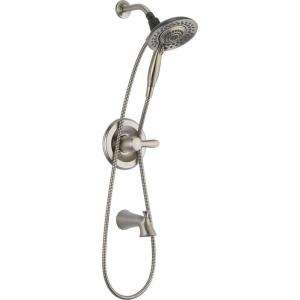 Delta In2ition Single Handle Tub and Shower Faucet in Stainless Steel 