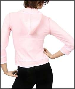 Be Right Back BRB Pink Sequin Paris Hoodie ZipUp Jacket  