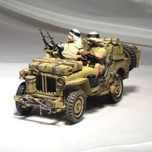  35 British SAS Desert Raider 4x4 Jeep With 2 Figures WWII  