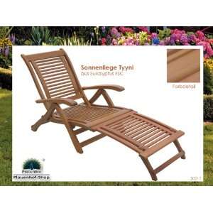   Deckchair Liegestuhl Sonnenliege Eukalyptus FSC  Garten