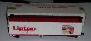 AHM HO Lipton Soup Mechanical Reefer Train Car w/ Box Vintage Nice 