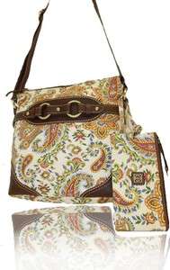 NEW Giani Bernini Handbag Crossbody Fabric Paisley  