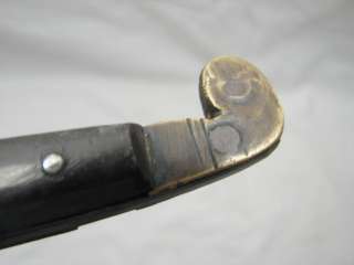   HANDLED FOLDING POCKET KNIFE BLACKSMITH FORGED ANTIQUE 1700S  
