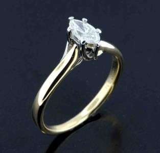 51 CARAT MARQUISE DIAMOND ENGAGEMENT WEDDING RING 18K YELLOW GOLD 