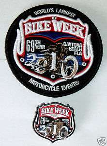 New 2010 Official Daytona Bike Week Cycle Patch & Pin  