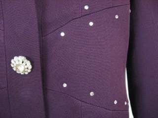   Studded Mother of Bride Special Occasion Church Skirt Suit M 8  