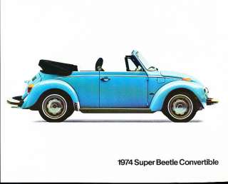 1974 Volkswagen Super Beetle convertible Sales Brochure  