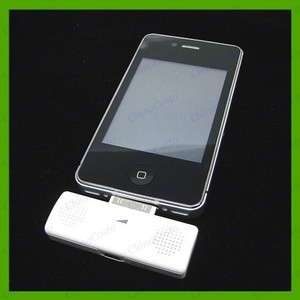 White Mini Stereo Speaker for iPhone 3G 3GS iPod Touch  