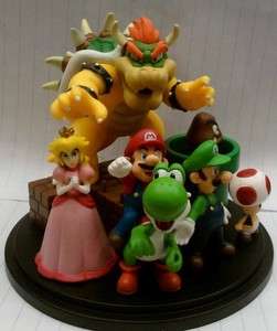 Set of Super Mario wii Luigi Peach yoshi figures  