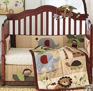 NEW Lambs and Ivy COCO TAILS 4Pc Baby Boy Crib Bedding Set Brown Tan 