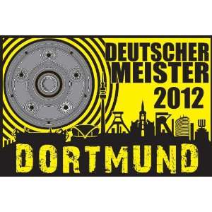 Hohlsaumfahne Dortmund Deutscher Meister 2012 Fussball Fahne Flagge 
