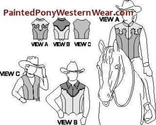 Show Clothes Pattern   Western Show Vest 4160  