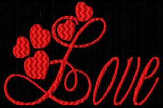 FANCY HEART VALENTINES FONT EMBROIDERY MACHINE DESIGNS  