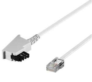 DSL Internet Kabel 1&1 Vodafone TAE  F RJ45 weiss 10m  