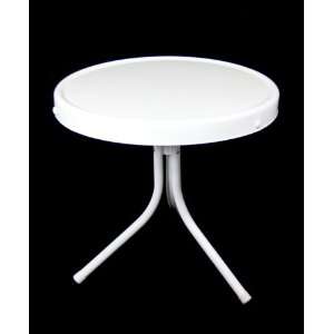  Fun and Funky White Retro Tulip Outdoor Patio Side Table 