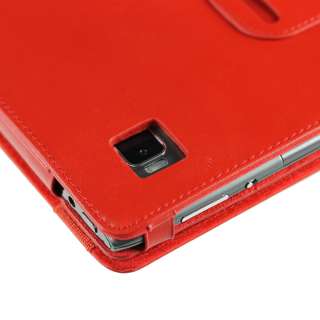 Red Leather Case Cover Holder for Acer Iconia Tab A500 A501 10.1 