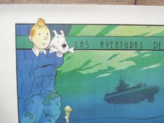   Grande Lithographie Tintin 1989 P. SOMON