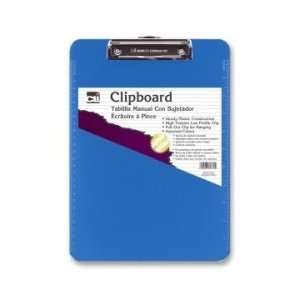  CLI Rubber Grip Clipboard   Neon Blue   LEO89715 Office 