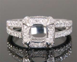   Solid 14k White Gold .81CT Diamond Semi Mount Engagement Ring  