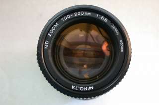 Minolta MD 100 200mm F 5.6 Manual Focus Lens  