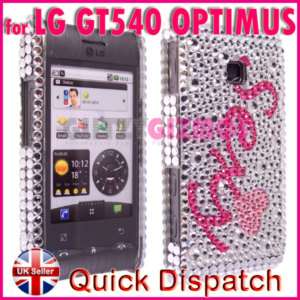 BLING DIAMOND GLITTER CASE COVER FOR LG GT540 OPTIMUS  