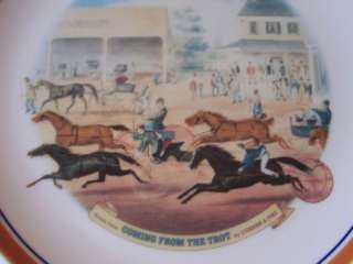 Currier Ives Coming From the Trot Plate Woodmere Horses  