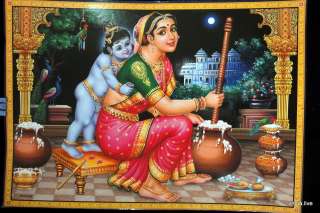 Lord Krishna with Mata Yasoda Beautiful POSTER  11 x 16  