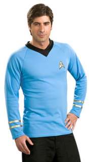 Deluxe Adult Star Trek Blue Shirt Costume   Spock Star Trek Costumes