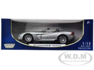   car of Dodge Viper SRT 10 Silver die cast car model by Motormax