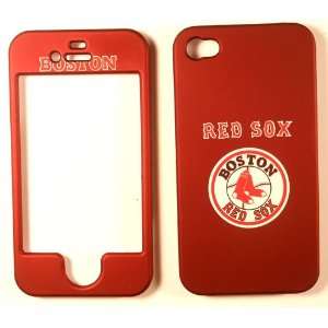 Boston Red Sox Red Apple iPhone 4 4G 4S Faceplate Case Cover 