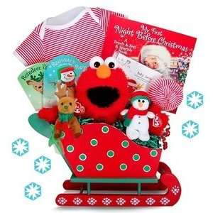    Sesame Street Babys First Christmas Baby Gift Basket Baby